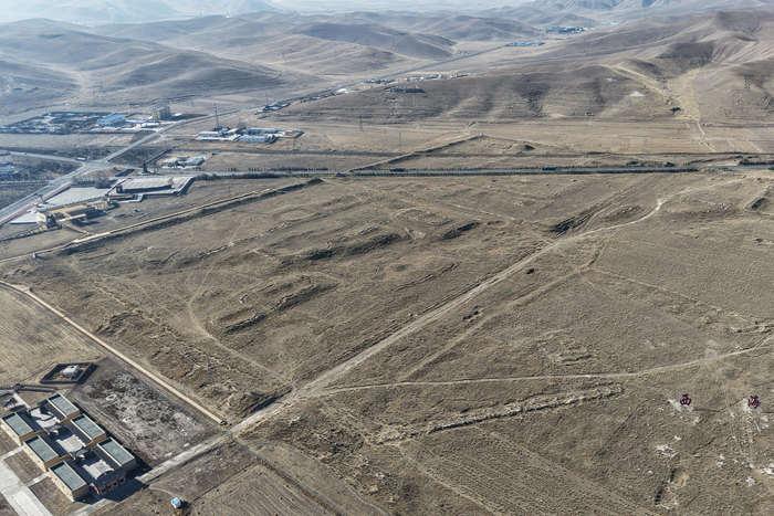 航拍青海海晏西?？す食沁z址