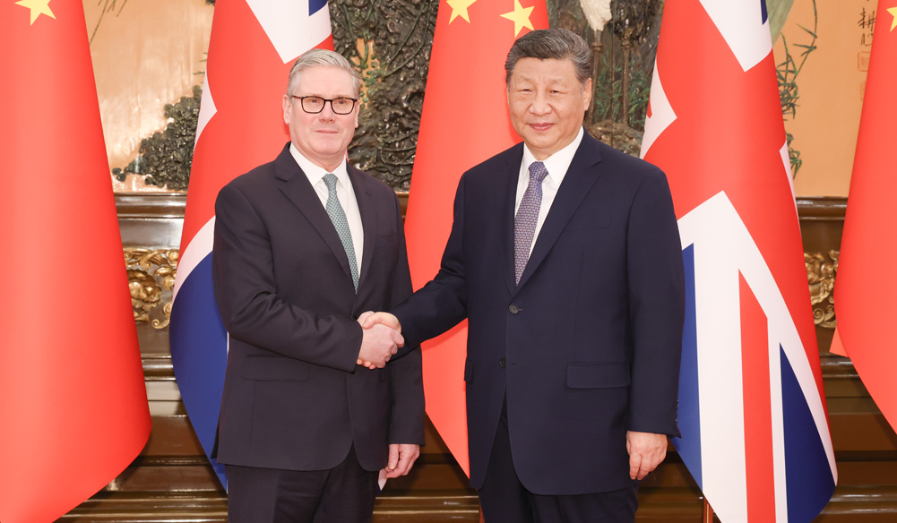 習(xí)近平會(huì)見英國(guó)首相斯塔默