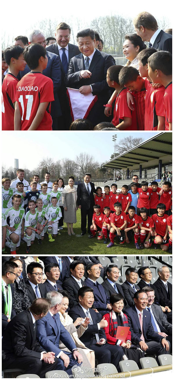 習(xí)近平看望足球少年:希望你們成為國(guó)際球星(圖)