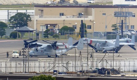 駐日美軍為“魚鷹”運輸機首次試飛做準備(圖)